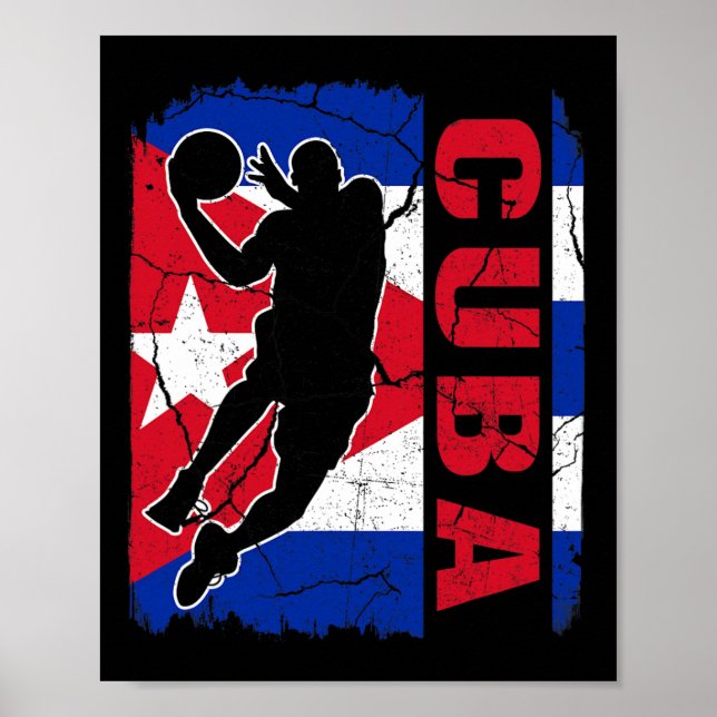 Affiche Cubyn Bysketbyll Joueur Cuby Drapeau Bysketbyll Fa (Devant)