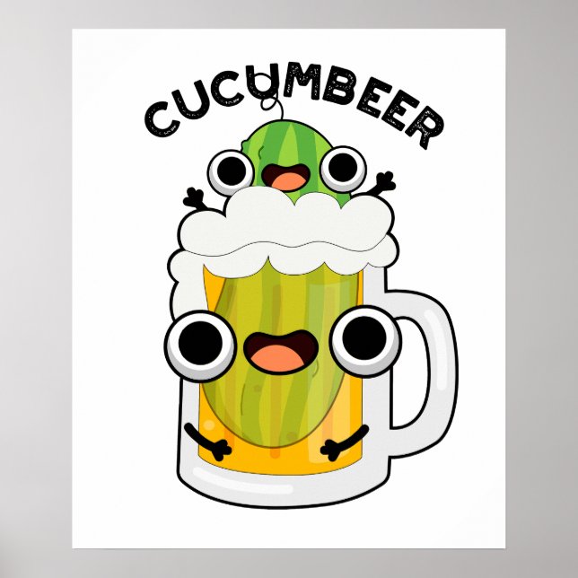 Affiche Cucum-beer Funny Beer Pun (Devant)