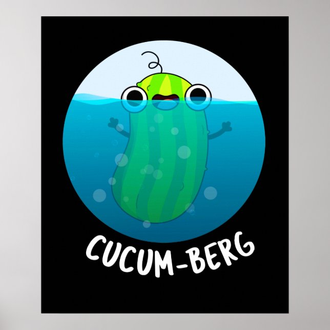 Affiche Cucum-berg Funny Concomber Pun Dark BG (Devant)