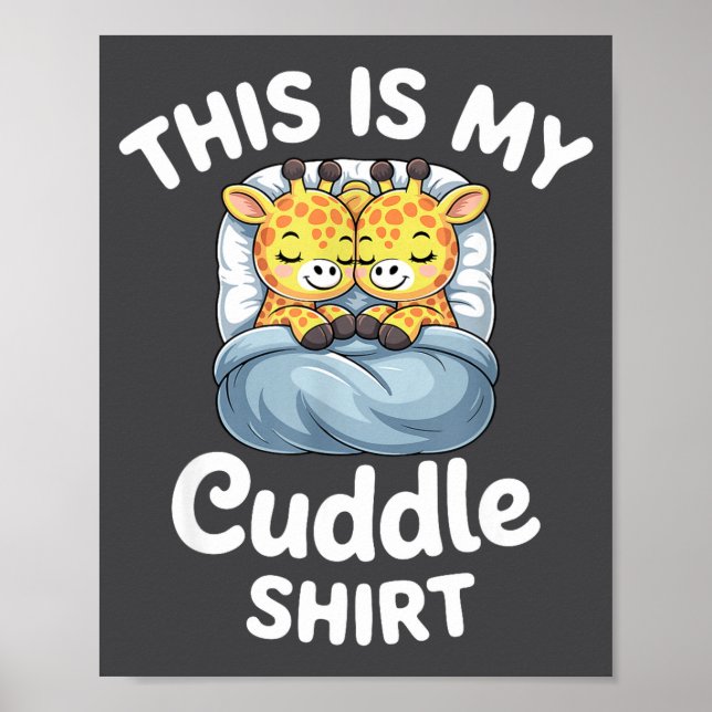 Affiche Cuddle Shirt Cute Giraffes Funny Cozy  (Devant)
