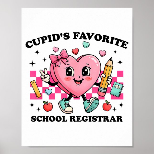 Affiche Cud's registrateur scolaire préféré Saint-Valentin (Devant)