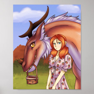 Affiche cueillette de fraises