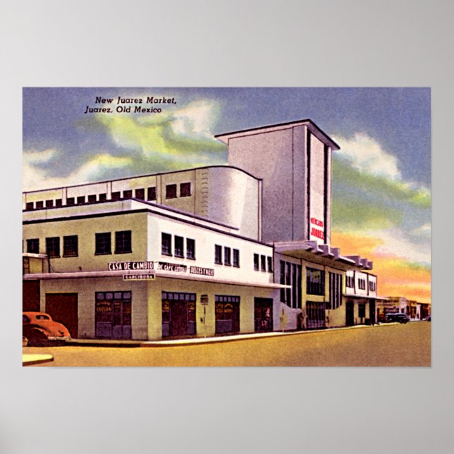 Affiche Cuidad Juarez, Mexique Marketplace (Devant)
