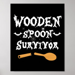 Affiche Cuillère en bois Survivant Drôle Costume Halloween