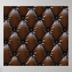 Affiche Cuir au chocolat : Texture luxueuse d'Upholstery