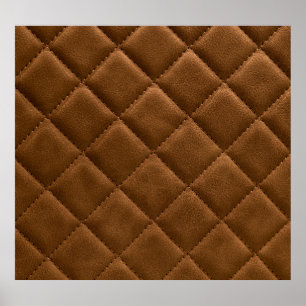 Affiche Cuir Brown, dessin motif rhombus