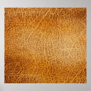 Affiche Cuir Brown : fermeture texturée détaillée