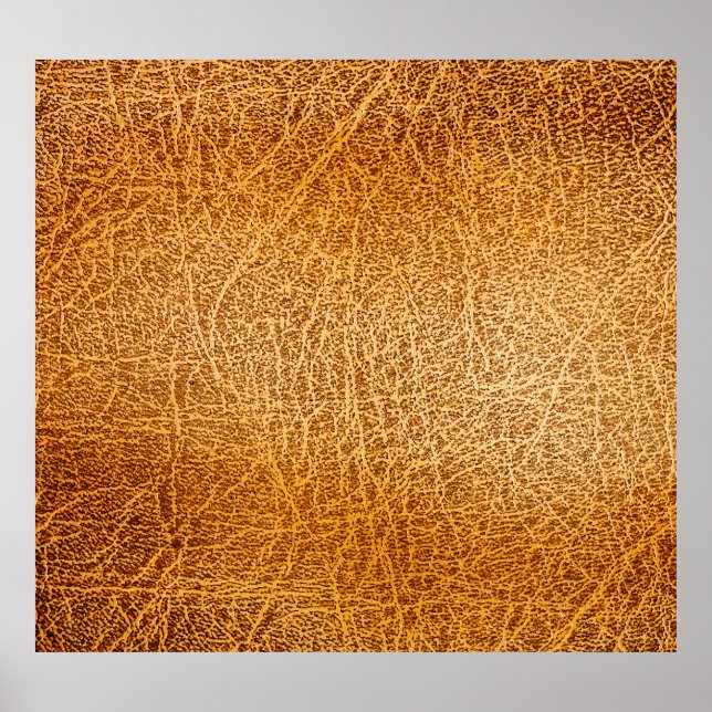 Affiche Cuir Brown : fermeture texturée détaillée (Devant)