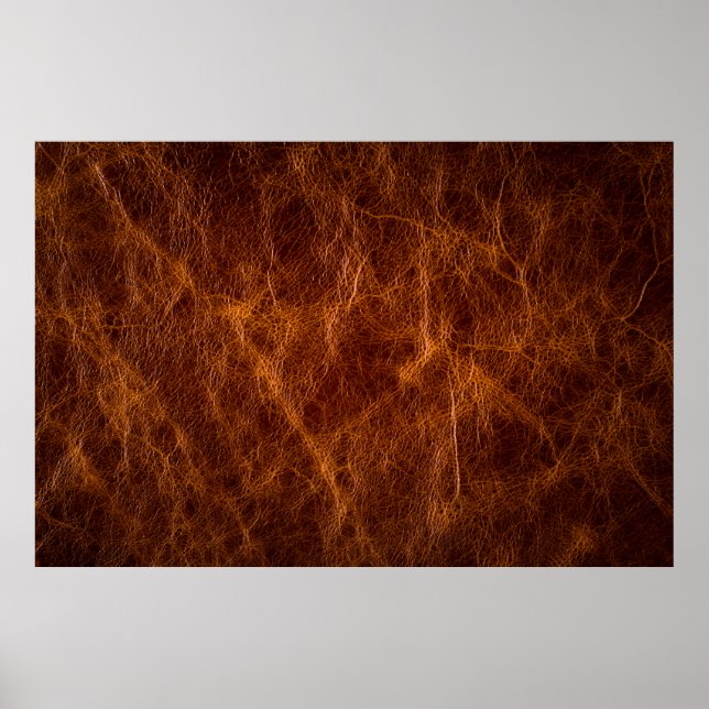 Affiche cuir Brown textureleather, texture, arrière - plan (Devant)
