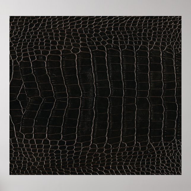 Affiche Cuir de crocodile luxueux : texture textile. (Devant)