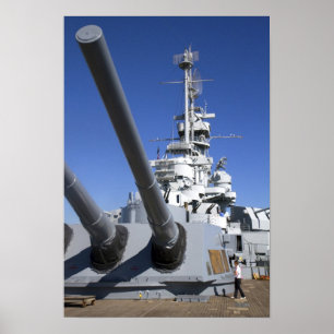 Affiche Cuirassé d'USS Alabama au mémorial de cuirassé