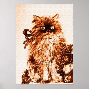 Affiche CUISINE AVEC ROSE, Brown et blanc