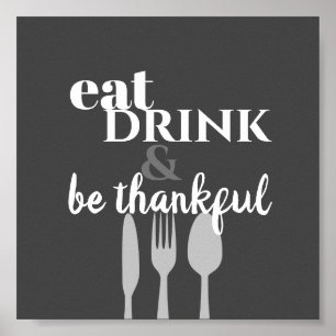 Affiche cuisine citation mot art moderne manger