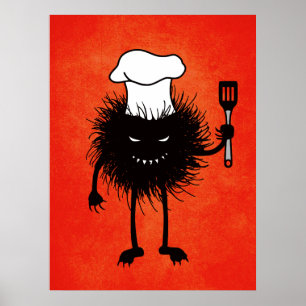 Affiche Cuisine Créature maléfique Halloween