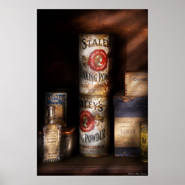 Affiche Cuisine - Cuisson en poudre et extrait de citron (Devant)