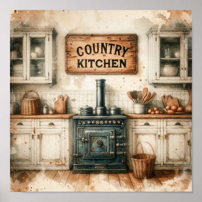 Affiche Cuisine de Campagne Rustique 4 (Devant)