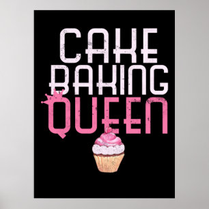 Affiche Cuisine de gâteau Queen Cupcake Bakers Pâtisserie