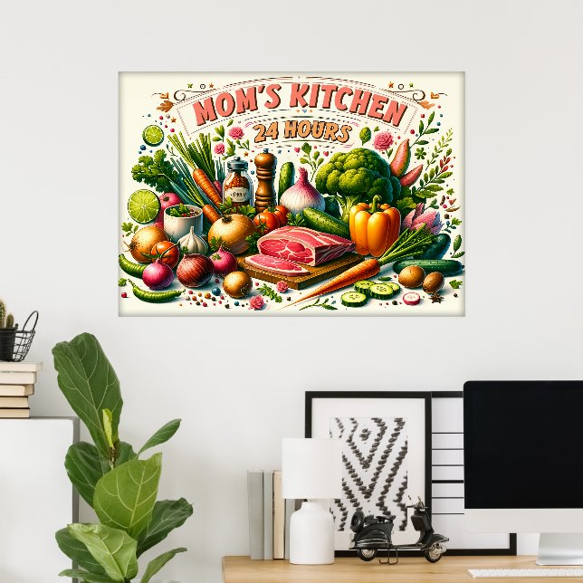 Affiche Cuisine de maman mignonne  (Bureau à domicile)