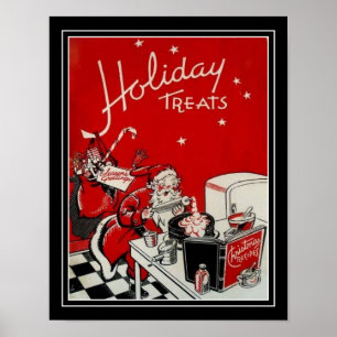 Affiche Cuisine de Noël Vintage Imprimer 11x14