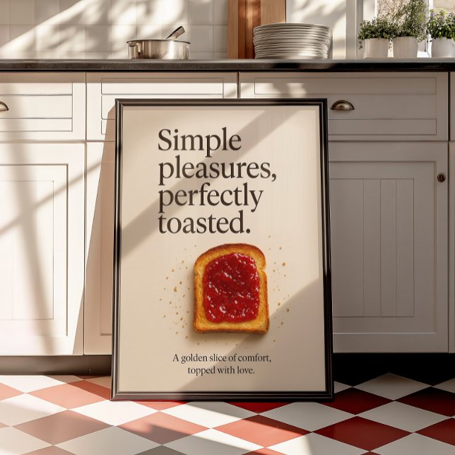 Affiche Cuisine de toast minimaliste nourriture tendance W (Créateur téléchargé)