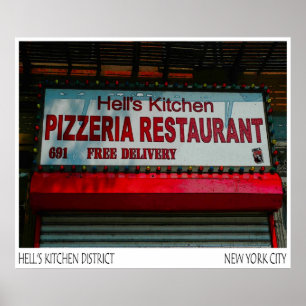 AFFICHE CUISINE D'ENFERS DE PIZZERIA