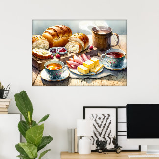 Affiche Cuisine des amateurs de nourriture amusante