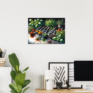 Affiche Cuisine des amateurs de nourriture amusante