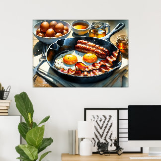 Affiche Cuisine des amateurs de nourriture amusante