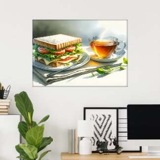 Affiche Cuisine des amateurs de nourriture amusante