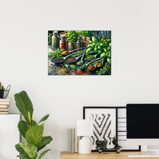 Affiche Cuisine des amateurs de nourriture amusante