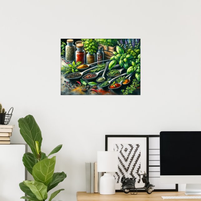 Affiche Cuisine des amateurs de nourriture amusante  (Bureau à domicile)