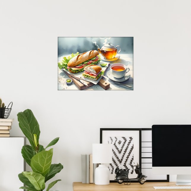 Affiche Cuisine des amateurs de nourriture amusante  (Bureau à domicile)