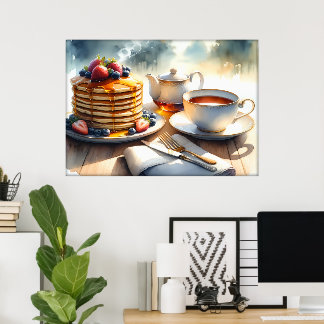 Affiche Cuisine des amateurs de nourriture amusante