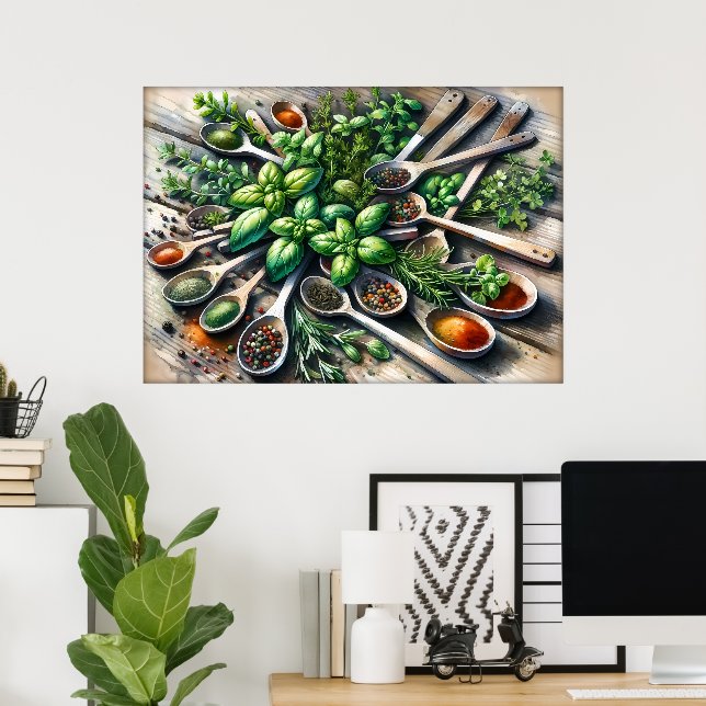 Affiche Cuisine des amateurs de nourriture amusante  (Bureau à domicile)