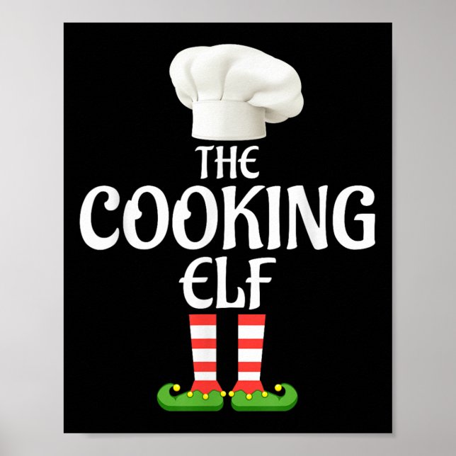 Affiche Cuisine Elf Matching Famille Groupe Noël (Devant)