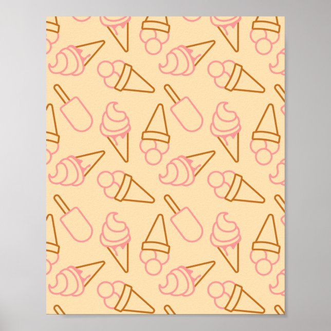 Affiche Cuisine estivale avec contours de glace (Devant)
