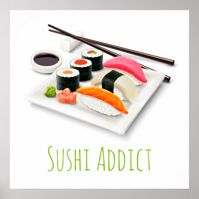 Affiche Cuisine japonaise sushi (Devant)