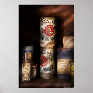 Affiche Cuisine - levain en poudre et extrait de citron
