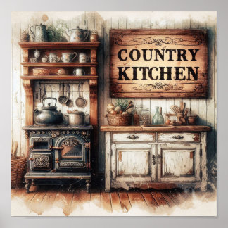 Affiche Cuisine rustique de campagne 1
