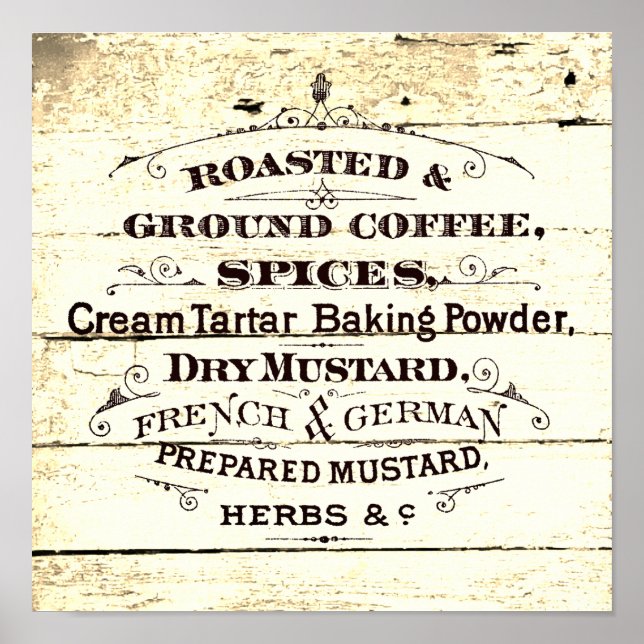 Affiche Cuisine Vintage  (Devant)