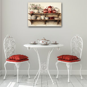 Affiche Cuisine vintage Café Rouge Pot à sucre Creamer