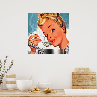 Affiche cuisine vintage rétro