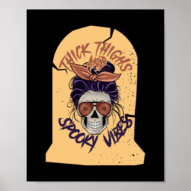 Affiche cuisse épaisse vibes effrayantes (Devant)