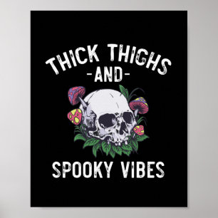 Affiche Cuisses Épaisses Et Vibes Sombres Halloween Assort