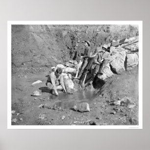 Affiche Cuisson pour l'or Alaska 1902