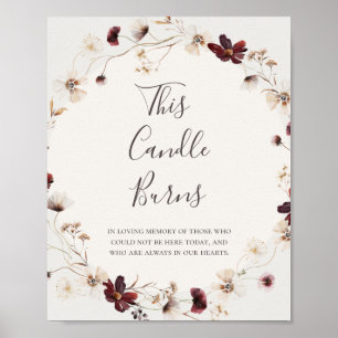 Affiche Cuivre Bourgogne Fleur sauvage Beige Cette bougie 