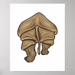 Affiche cul rhinocéros
