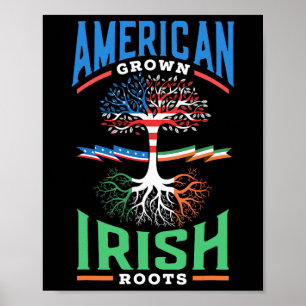 Affiche Cultivé en Amérique Racines Irlandaises Saint-Patr