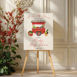 Affiche Cultivé localement, le Baby shower des agriculteur