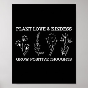 Affiche Cultiver des pensées positives Autosoins Cadeau de